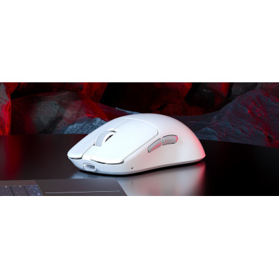 Мышь Meetion GW40 Pro White, Wireless, Оптическая, 7200DPI, 26000fps, 230mAh,6 Button,USB, 2.4GHz/BT Мышь Meetion GW40 Pro White, Wireless, Оптическая, 7200DPI, 26000fps, 230mAh,6 Button,USB, 2.4GHz/BT