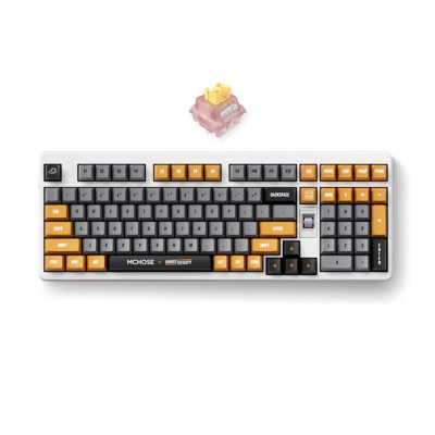 Клавиатура MCHOSE UT98-4, Brown-Grey, Silent Peach V3 Switch, BT5.0/USB-C/2.4GHz, 10000mAh, Клавиатура MCHOSE UT98-4, Brown-Grey, Silent Peach V3 Switch, BT5.0/USB-C/2.4GHz, 10000mAh,