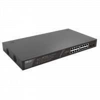 Коммутатор неуправляемый Reyee RG-ES118GS-P, 16Gb x PoE, 2 SFP Uplink, PoE 247W