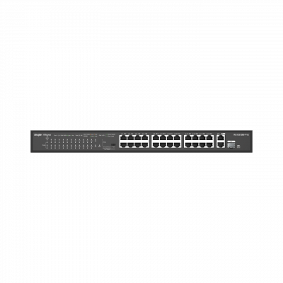 Коммутатор неуправляемый Reyee RG-ES126S-P V2, 24 x 10/100 PoE, 1Gb+1Gb/SFP Uplink , PoE 370W