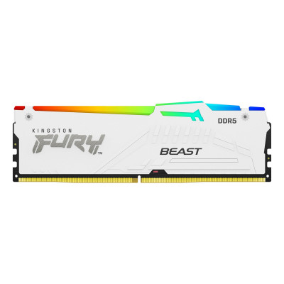 Модуль памяти Kingston Fury Beast White RGB EXPO, DDR5 DIMM 64Gb KIT (2x32Gb) 5600MHz CL36