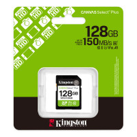 Карта памяти SD, Kingston Canvas Select Plus 128Gb, SDS3/128GB, UHS-I, U1, V10, 150 МБ/с