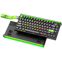 Клавиатура Attack Shark R85 HE Neon Green, 75%, Magnetic Purple Mandrel, EN/RU/KZ, Wired USB-C
