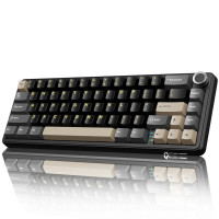 Клавиатура Attack Shark X66 Star Black, Mechanical, 66 keys, 2.4/BT/USB-C, EN/RU/KZ, 3000mAh, RGB Клавиатура Attack Shark X66 Star Black, Mechanical, 66 keys, 2.4/BT/USB-C, EN/RU/KZ, 3000mAh, RGB