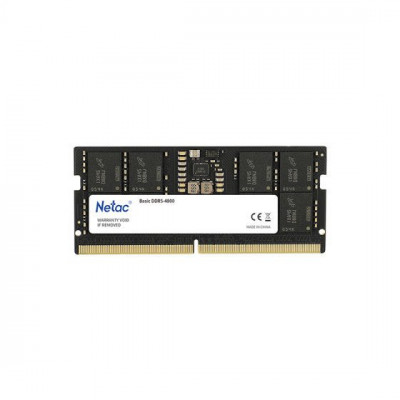 Модуль памяти для ноутбука Netac Basic NTBSD5N48SP-16, DDR5 SODIMM, 16Gb, 4800MHz, C40 Модуль памяти для ноутбука Netac Basic NTBSD5N48SP-16, DDR5 SODIMM, 16Gb, 4800MHz, C40