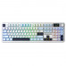 Клавиатура AULA F108 Pro Light Blue+White+Black Purple, Reaper switch, EN/RU/KZ, 2.4/BT/USB-C