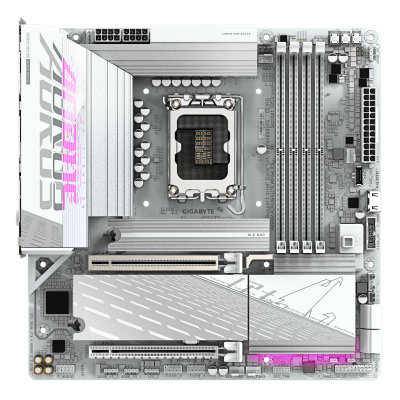 Материнская плата GIGABYTE B860M AORUS ELITE WIFI6E ICE, LGA1851, 4xDDR5, 2xHDMI+DP, 3xM.2, mATX Материнская плата GIGABYTE B860M AORUS ELITE WIFI6E ICE, LGA1851, 4xDDR5, 2xHDMI+DP, 3xM.2, mATX