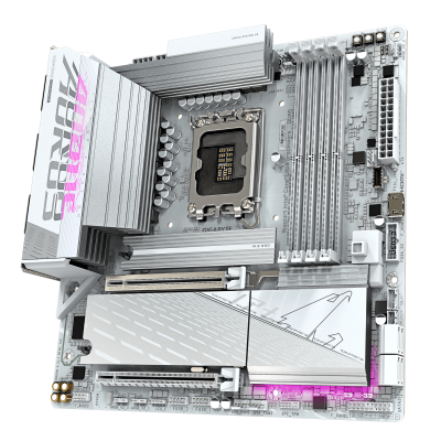 Материнская плата GIGABYTE B860M AORUS ELITE WIFI6E ICE, LGA1851, 4xDDR5, 2xHDMI+DP, 3xM.2, mATX Материнская плата GIGABYTE B860M AORUS ELITE WIFI6E ICE, LGA1851, 4xDDR5, 2xHDMI+DP, 3xM.2, mATX