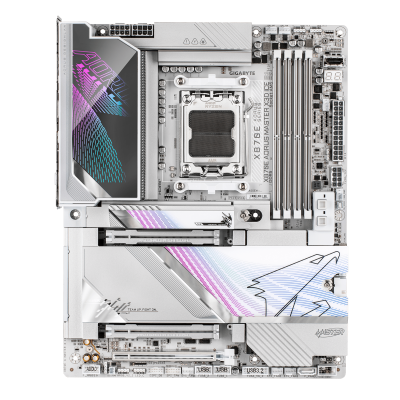Материнская плата GIGABYTE X870E AORUS MASTER X3D ICE, AM5, 4xDDR5, PCIe5.0, HDMI+2xUSB4, 2xM.2, ATX Материнская плата GIGABYTE X870E AORUS MASTER X3D ICE, AM5, 4xDDR5, PCIe5.0, HDMI+2xUSB4, 2xM.2, ATX