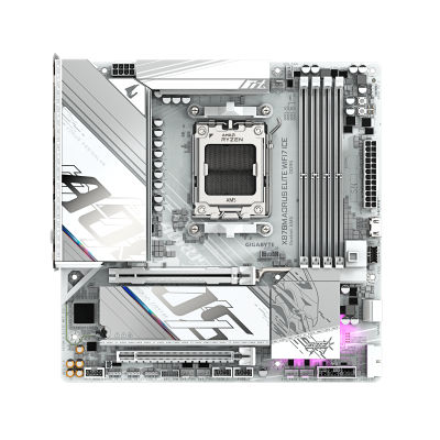 Материнская плата GIGABYTE X870M AORUS ELITE WF7 ICE, AM5, X870, 4xDDR5, 2xHDMI+2xUSB4, 2xM.2, mATX Материнская плата GIGABYTE X870M AORUS ELITE WF7 ICE, AM5, X870, 4xDDR5, 2xHDMI+2xUSB4, 2xM.2, mATX