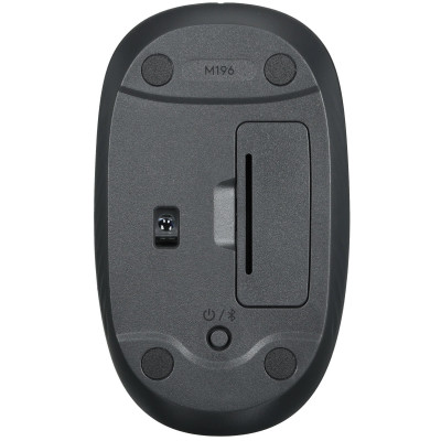 Мышь Logitech M196, Оптическая, 1000DPI, 1xAA, BT, Графит Мышь Logitech M196, Оптическая, 1000DPI, 1xAA, BT, Графит