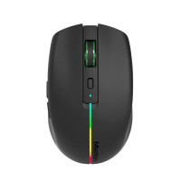 Мышь Meetion BTM002 Black, Wireless, Оптическая, 1600DPI, 5 Button, Аккумуляторная, USB, 2.4 GHz/BT