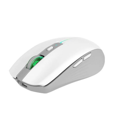 Мышь Meetion BTM002 White, Wireless, Оптическая, 1600DPI, 5 Button, Аккумуляторная, USB-, 2.4 GHz/BT