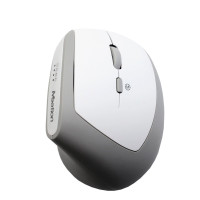 Мышь Meetion BTM008 White+Gray, Wireless, Оптическая, 2400DPI, 5 Button, 500mA, USB-C, 2.4 GHz/BT