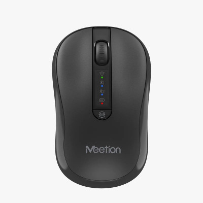 Мышь Meetion BTM185R Black, Wireless, Оптическая, 3200DPI, 4 Button, 300mAh, USB, 2.4 GHz/BT