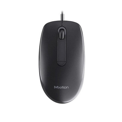 Мышь Meetion M100 Black, Оптическая, 1000DPI, 3 Button, USB, кабель 1.5 м, Проводная