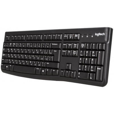 Клавиатура Logitech K120, 105 keys, EN/RU, 1,5 m, USB, Черный Клавиатура Logitech K120, 105 keys, EN/RU, 1,5 m, USB, Черный