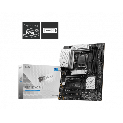 Материнская плата MSI PRO B760-P II LGA1700 4xDDR5 4xSATA3 RAID 2xM.2 HDMI DP ATX