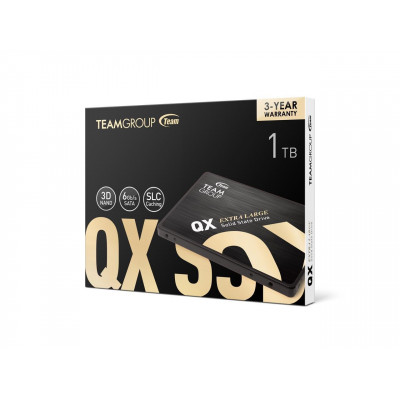 Твердотельный накопитель 1000GB SSD TeamGroup QX 2.5” SATA3 R530 MB/s, W470MB/s T253X7001T0C101 Твердотельный накопитель 1000GB SSD TeamGroup QX 2.5” SATA3 R530 MB/s, W470MB/s T253X7001T0C101