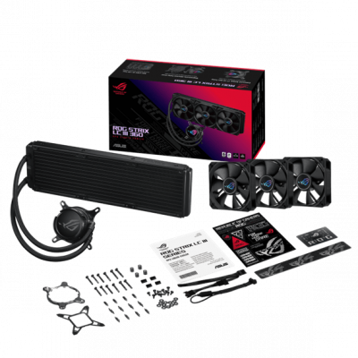Водяное охлаждение CPU Asus ROG STRIX LC III 360 120mm Liquid CPU Cooler, 3 x12cm PWM Fan