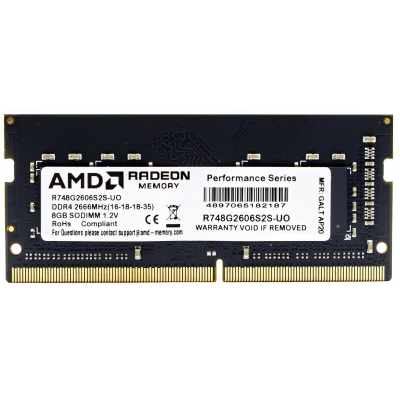 Оперативная память для ноутбука  4Gb DDR4 2400MHz AMD Radeon R7 Series SO-DIMM R744G2400S1S-U Retail