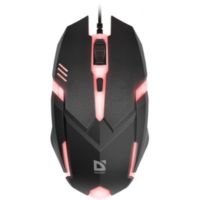 Мышь проводная Defender Hit MB-550 7цветов,3кнопки,1200dpi,черный, НОВИНКА!