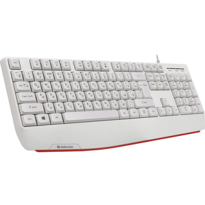 Клавиатура USB Defender Atom HB-546 белый Клавиатура USB Defender Atom HB-546 белый
