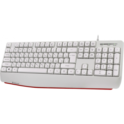 Клавиатура USB Defender Atom HB-546 белый Клавиатура USB Defender Atom HB-546 белый