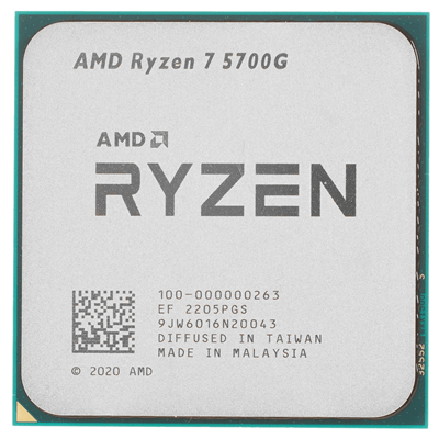Процессор AMD Ryzen 7 5700G 3,8Гц (4,6ГГц Turbo) AM4 7nm 8/12/8 4Mb L3 16Mb 65W OEM Процессор AMD Ryzen 7 5700G 3,8Гц (4,6ГГц Turbo) AM4 7nm 8/12/8 4Mb L3 16Mb 65W OEM