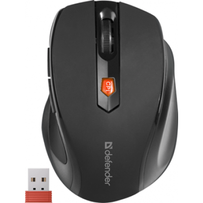 Мышь беспроводная Defender Ultra MM-315 черный,6 кнопок, 800-1600 dpi, НОВИНКА!