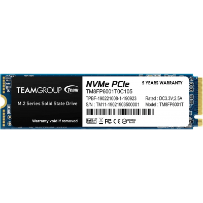 Твердотельный накопитель 1000GB SSD TeamGroup MP33 M.2 NVMe R1800Mb/s W1500MB/s TM8FP6001T0C101 Твердотельный накопитель 1000GB SSD TeamGroup MP33 M.2 NVMe R1800Mb/s W1500MB/s TM8FP6001T0C101