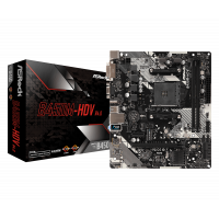 Материнская плата ASRock B450M-HDV R4.0 AM4 2xDDR4 4xSATA3 1xUM.2 HDMI DVI-D D-Sub mATX