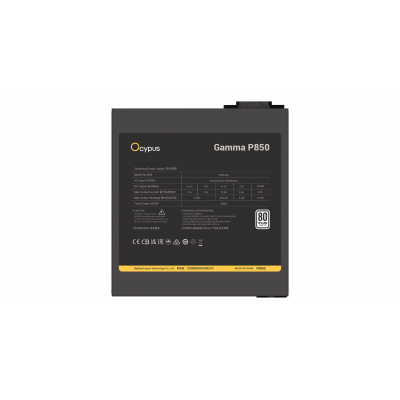 Блок питания Ocypus Gamma P850 Черный 850W Non modular, 80+ 230V EU WHITE, Gamma-P850-W1HDBK024X-EU Блок питания Ocypus Gamma P850 Черный 850W Non modular, 80+ 230V EU WHITE, Gamma-P850-W1HDBK024X-EU