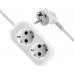 Удлинитель с заземлением Defender R320 16 А, 5 м, 2 розетки, белый