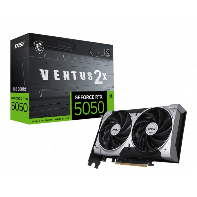 Видеокарта MSI GeForce RTX 5050 8G VENTUS 2X, 8G GDDR6 128bit 1xHDMI 3xDP G5050-8V2 Видеокарта MSI GeForce RTX 5050 8G VENTUS 2X, 8G GDDR6 128bit 1xHDMI 3xDP G5050-8V2