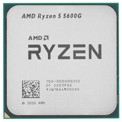 Процессор AMD Ryzen 5 5600G 3,9Гц (4,4ГГц Turbo) AM4 6/12/7 3Mb L3 16Mb 65W OEM
