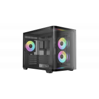 Корпус Ocypus Iota C50 BK Curve ARGB Digital mATX/ITX 2xUSB Type-C Черный Iota-C50-BKD300CD-GL