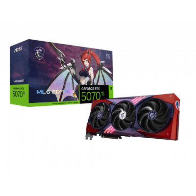 Видеокарта MSI GeForce RTX 5070 Ti 16G MLG EDITION OC, 16Gb GDDR7 256-bit 1xHDMI 3xDP G507T-16MEC Видеокарта MSI GeForce RTX 5070 Ti 16G MLG EDITION OC, 16Gb GDDR7 256-bit 1xHDMI 3xDP G507T-16MEC