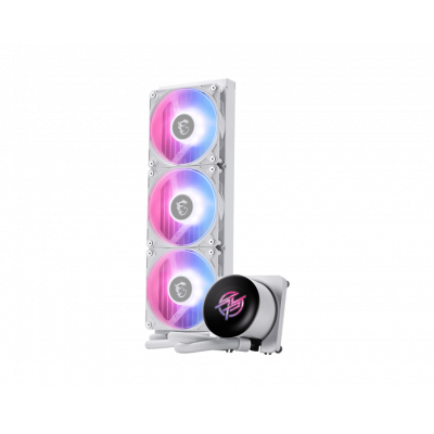 Водяное охлаждение для CPU MSI MPG CORELIQUID P13 360, 1700/1851/AM4/AM5, ARGB, Fan 3x120mm, Белый Водяное охлаждение для CPU MSI MPG CORELIQUID P13 360, 1700/1851/AM4/AM5, ARGB, Fan 3x120mm, Белый
