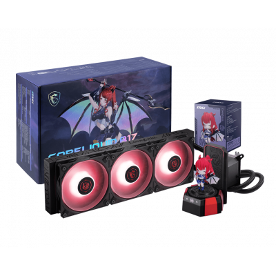 Водяное охлаждение для CPU MSI CORELIQUID A17 MLG EDITION 1700/1851/AM4/AM5 ARGB Fan 3x120mm Черный Водяное охлаждение для CPU MSI CORELIQUID A17 MLG EDITION 1700/1851/AM4/AM5 ARGB Fan 3x120mm Черный