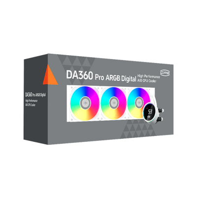 Водяное охлаждение для CPU PCCooler DA360 Pro ARGB Digital WH 115X/1200/1700/1851/20XX/AM4/AM5 Белый