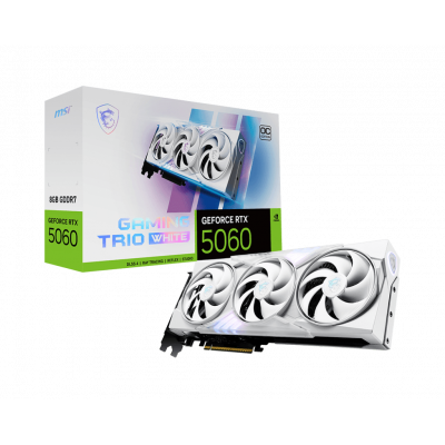 Видеокарта MSI GeForce RTX 5060 8G GAMING TRIO OC WHITE, 8G GDDR7 128bit 1xHDMI 3xDP G5060-8GTCW