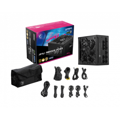 Блок питания MSI MPG A1250GS PCIE5, 1250W, Active PFC, 80+ GOLD, Full Modular, MPG A1250GS PCIE5