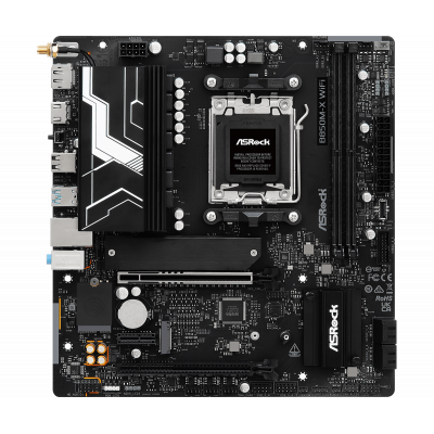 Материнская плата ASRock B850M-X WIFI R2.0 AM5 2xDDR5 4xSATA 2xM.2 Type-C HDMI DP WiFi6E mATX