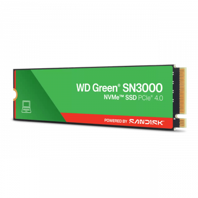 Твердотельный накопитель 1000GB SSD WD GREEN SN3000 M.2 2280 NVMe 4.0 R5000/W4200MB/s WDS100T4G0E