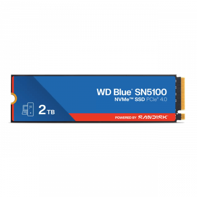Твердотельный накопитель 2000GB SSD WD BLUE SN5100 M.2 2280 NVMe 4.0 R7100/W6700MB/s WDS200T5B0E