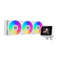 Водяное охлаждение для CPU PCCooler GT360M ARGB Display WH 115X/1200/1700/1851/AM4/AM5 Белый