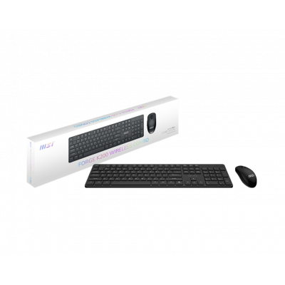 Комплект Клавиатура + Мышь MSI FORGE K200 W COMBO/104 кл./USB 2.0/5 кн. мышь/DPI 1000-1600/Черный