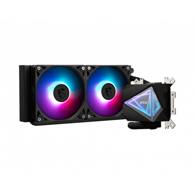 Водяное охлаждение для CPU MSI MAG CORELIQUID I240 Socket Intel/AMD, ARGB GEN2, Fan 2x120см Черный Водяное охлаждение для CPU MSI MAG CORELIQUID I240 Socket Intel/AMD, ARGB GEN2, Fan 2x120см Черный