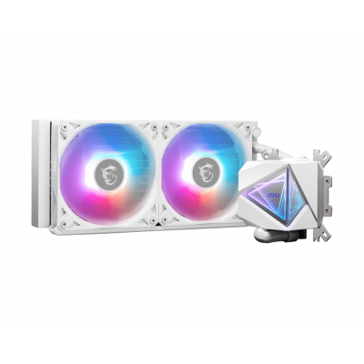 Водяное охлаждение для CPU MSI MAG CORELIQUID I240 WHITE Socket Intel/AMD, ARGB, Fan 2x120см Белый
